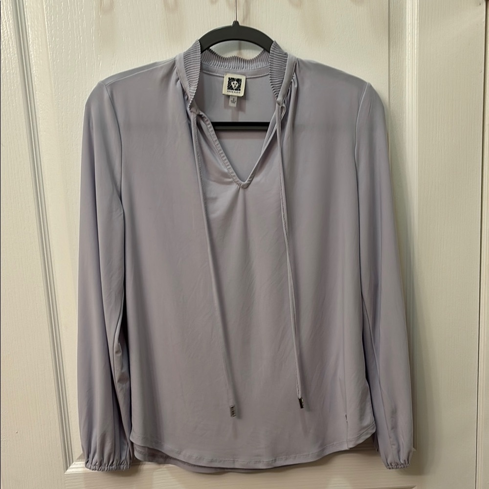 Anne Klein front tie blouse